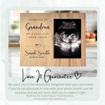 Ultrasound Gift, Personalized Grandma Photo Board, Custom Grandma Picture Board, Baby Reveal Keepsake, New Baby Gift Personalized Photo Gift personalized photo board — image 6 of 13