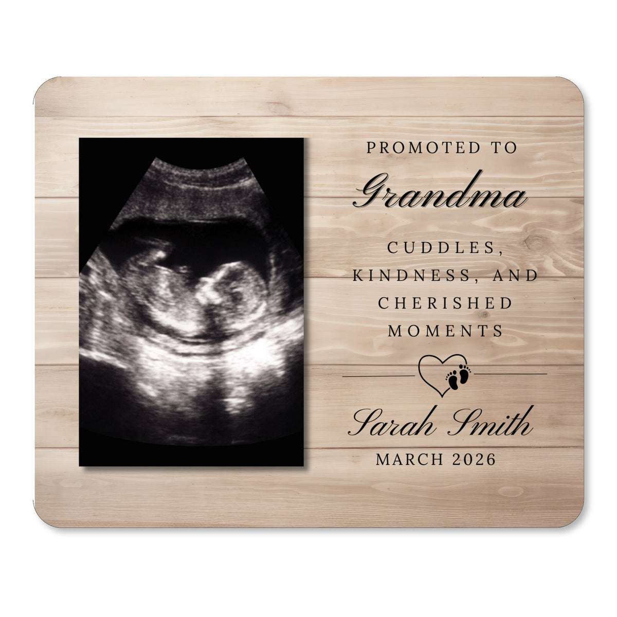 Promoted To Grandma, Personalized Grandma Photo Board, Custom Grandma Picture Board, Baby Reveal Keepsake, New Baby Gift Family Memory Board personalized photo board — image 1 of 13