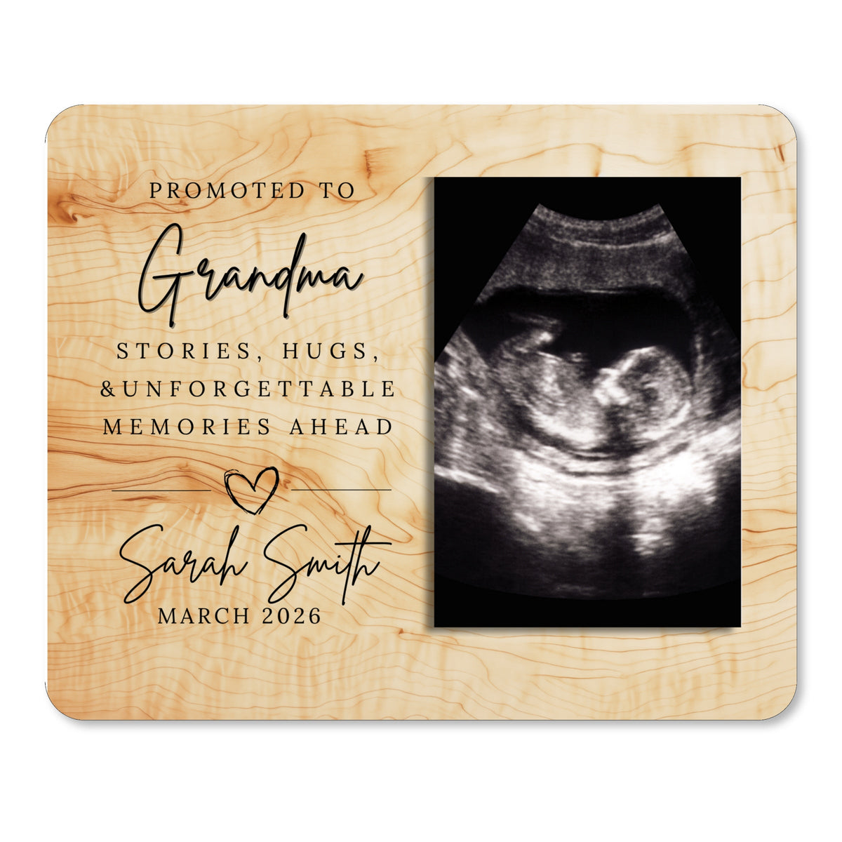 Gift For Grandma, Personalized Grandma Photo Board, Custom Grandma Picture Board, Baby Reveal Keepsake, New Baby Gift Family Memory Board personalized photo board — image 1 of 13