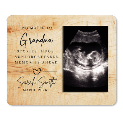 Gift For Grandma, Personalized Grandma Photo Board, Custom Grandma Picture Board, Baby Reveal Keepsake, New Baby Gift Family Memory Board personalized photo board — image 1 of 13