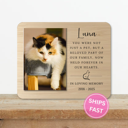 Cat Memorial Gift, Personalized Pet Owner Photo Board, Custom Pet Owner Picture Board, Pet Loss Keepsake, Sympathy Photo Gift Custom Gift personalized photo board — image 2 of 13