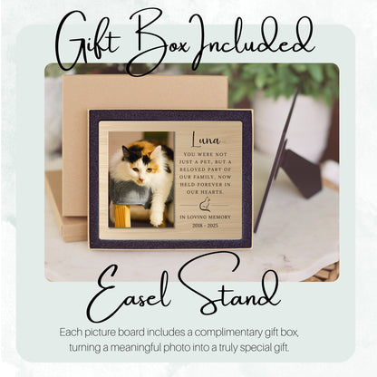Cat Memorial Gift, Personalized Pet Owner Photo Board, Custom Pet Owner Picture Board, Pet Loss Keepsake, Sympathy Photo Gift Custom Gift personalized photo board — image 5 of 13