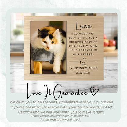 Cat Memorial Gift, Personalized Pet Owner Photo Board, Custom Pet Owner Picture Board, Pet Loss Keepsake, Sympathy Photo Gift Custom Gift personalized photo board — image 6 of 13