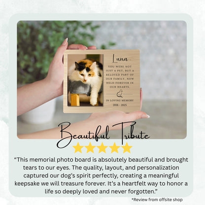 Cat Memorial Gift, Personalized Pet Owner Photo Board, Custom Pet Owner Picture Board, Pet Loss Keepsake, Sympathy Photo Gift Custom Gift personalized photo board — image 8 of 13