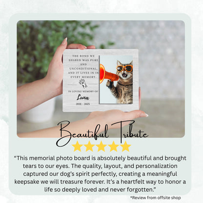 Pet Memorial Gift, Personalized Pet Owner Photo Board, Custom Pet Owner Picture Board, Pet Loss Keepsake, Sympathy Photo Gift Custom Gift personalized photo board — image 8 of 13