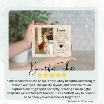 Pet Loss Gift, Personalized Pet Owner Photo Board, Custom Pet Owner Picture Board, Pet Loss Keepsake, Sympathy Photo Gift Unique Photo Decor personalized photo board — image 8 of 13