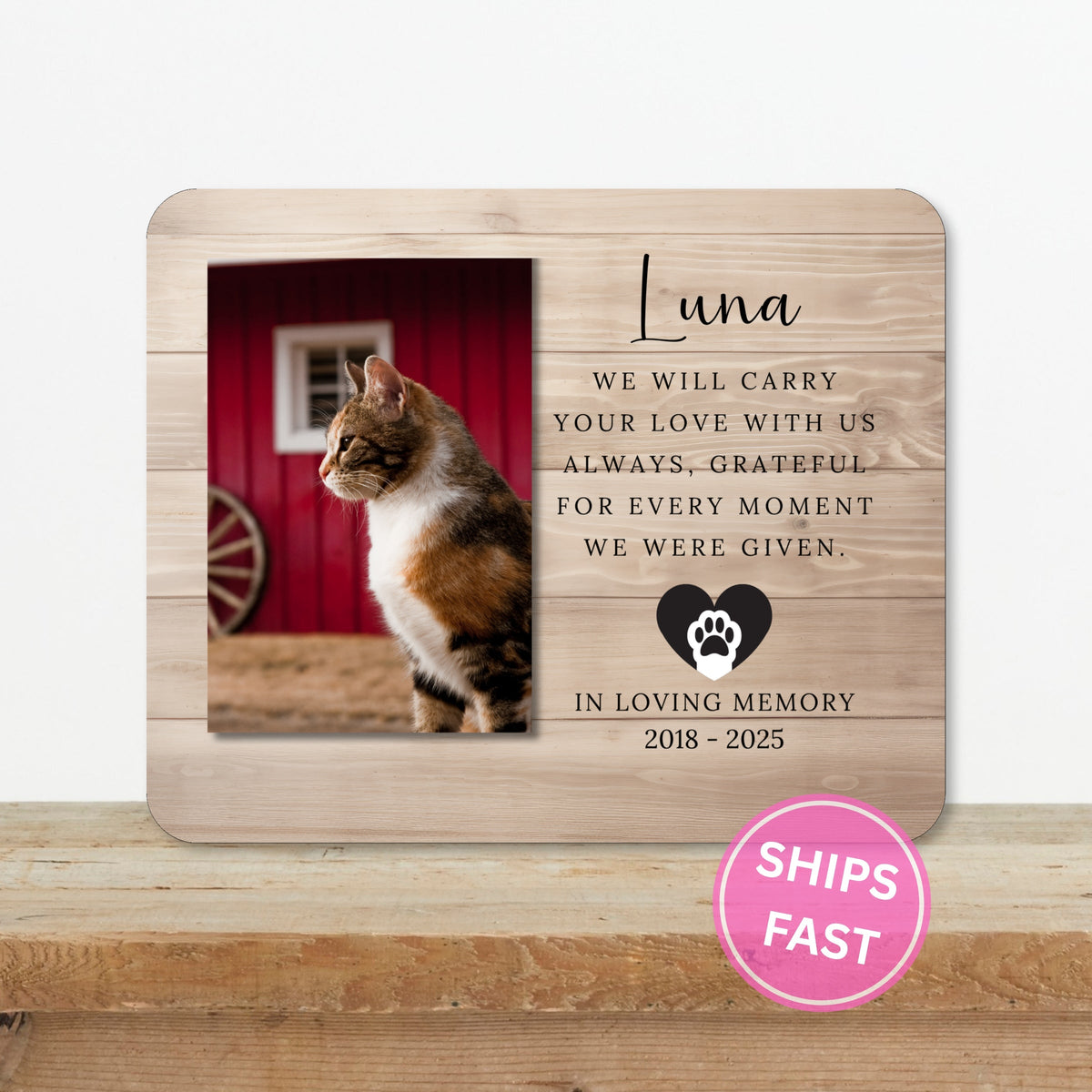 Sympathy Gift, Personalized Pet Owner Photo Board, Custom Pet Owner Picture Board, Remembrance Photo Gift, Sympathy Photo Gift Custom Gift personalized photo board — image 2 of 13