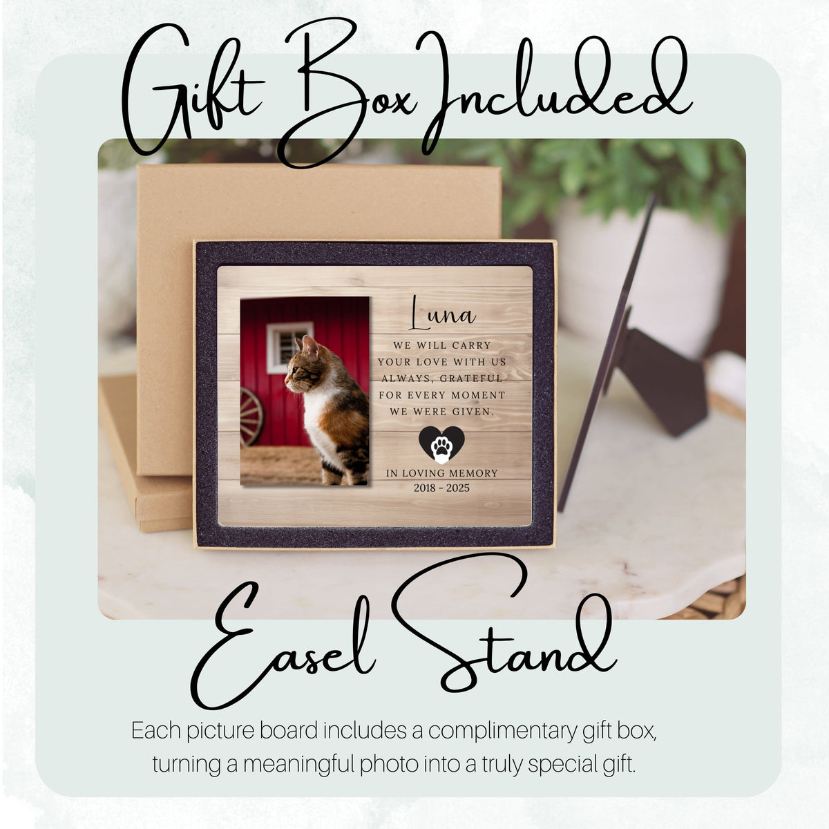 Sympathy Gift, Personalized Pet Owner Photo Board, Custom Pet Owner Picture Board, Remembrance Photo Gift, Sympathy Photo Gift Custom Gift personalized photo board — image 5 of 13