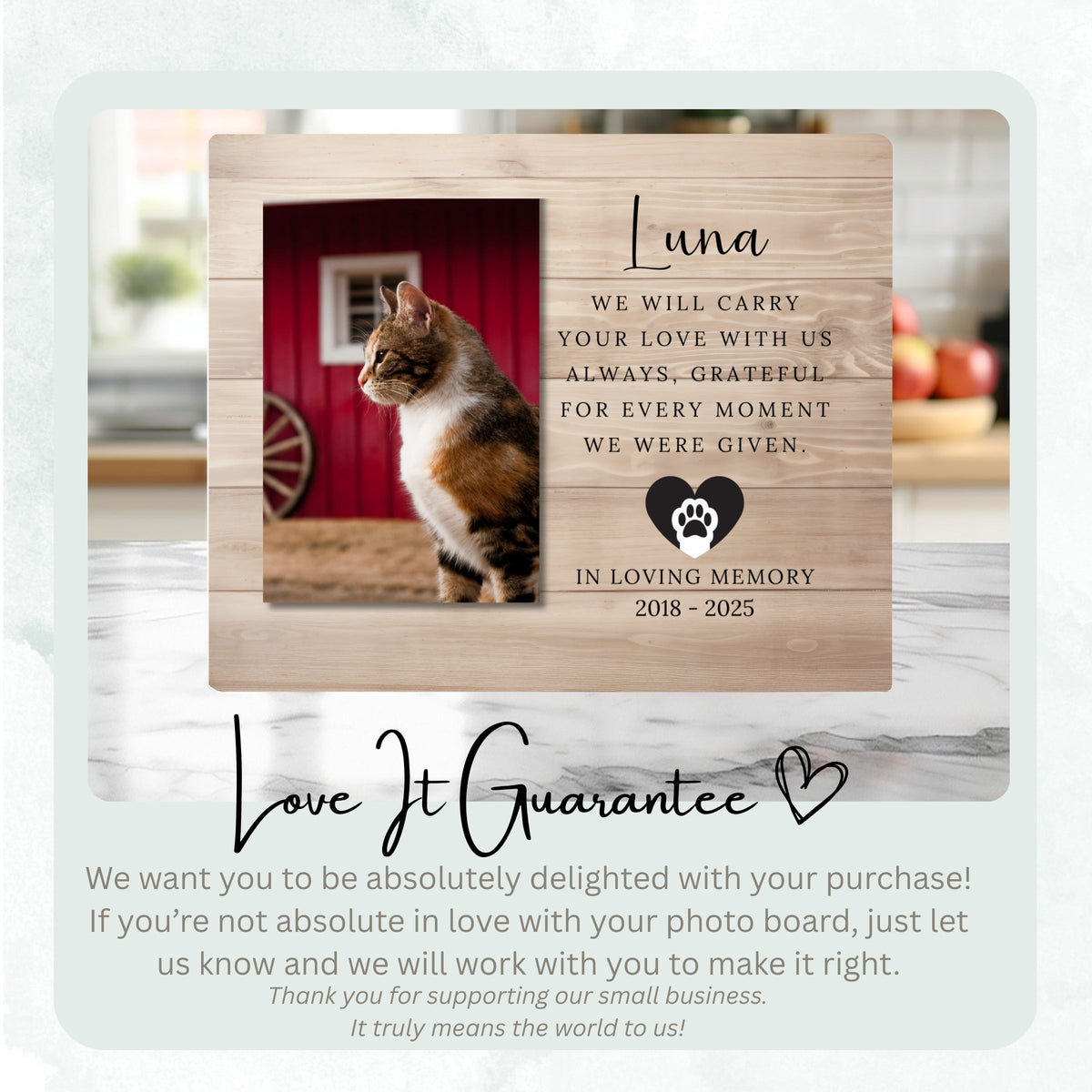 Sympathy Gift, Personalized Pet Owner Photo Board, Custom Pet Owner Picture Board, Remembrance Photo Gift, Sympathy Photo Gift Custom Gift personalized photo board — image 6 of 13