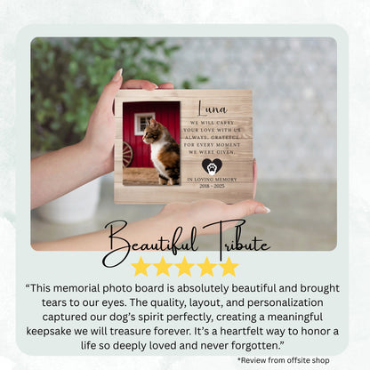 Sympathy Gift, Personalized Pet Owner Photo Board, Custom Pet Owner Picture Board, Remembrance Photo Gift, Sympathy Photo Gift Custom Gift personalized photo board — image 8 of 13