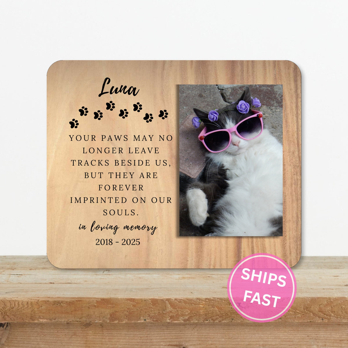 Remembrance Gift, Personalized Pet Owner Photo Board, Custom Pet Owner Picture Board, Remembrance Photo Gift, Sympathy Photo Gift personalized photo board — image 2 of 13