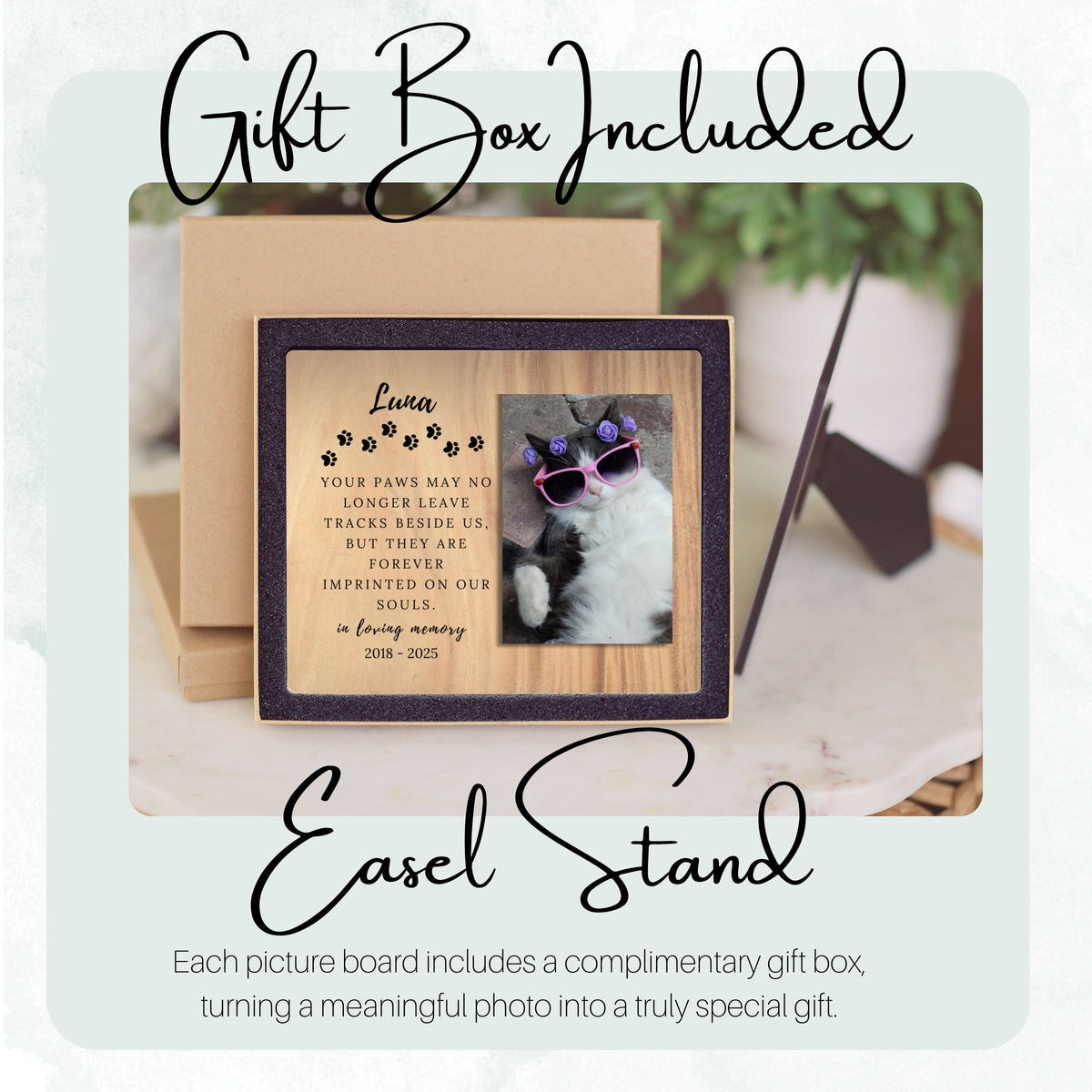 Remembrance Gift, Personalized Pet Owner Photo Board, Custom Pet Owner Picture Board, Remembrance Photo Gift, Sympathy Photo Gift personalized photo board — image 5 of 13