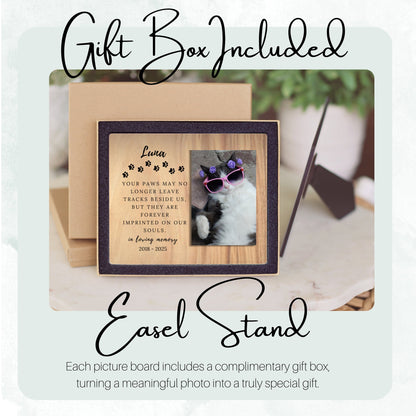 Remembrance Gift, Personalized Pet Owner Photo Board, Custom Pet Owner Picture Board, Remembrance Photo Gift, Sympathy Photo Gift personalized photo board — image 5 of 13