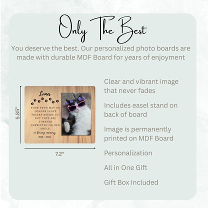 Remembrance Gift, Personalized Pet Owner Photo Board, Custom Pet Owner Picture Board, Remembrance Photo Gift, Sympathy Photo Gift personalized photo board — image 7 of 13