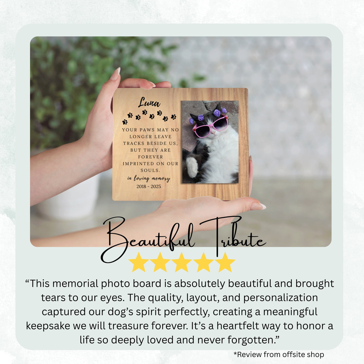 Remembrance Gift, Personalized Pet Owner Photo Board, Custom Pet Owner Picture Board, Remembrance Photo Gift, Sympathy Photo Gift personalized photo board — image 8 of 13