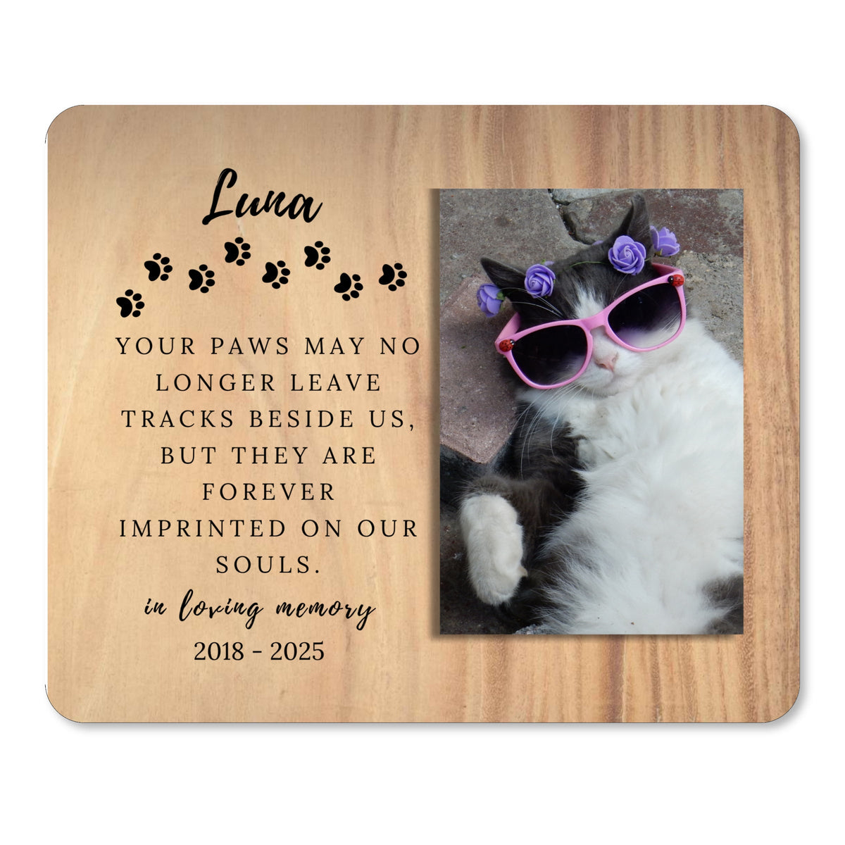 Remembrance Gift, Personalized Pet Owner Photo Board, Custom Pet Owner Picture Board, Remembrance Photo Gift, Sympathy Photo Gift personalized photo board — image 1 of 13
