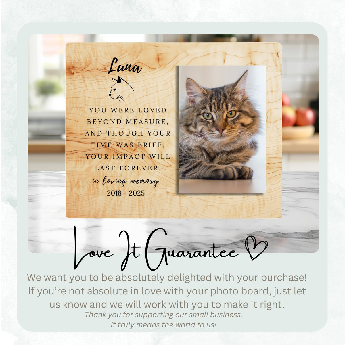 In Memory Gift, Personalized Pet Owner Photo Board, Custom Pet Owner Picture Board, Remembrance Photo Gift, Sympathy Photo Gift Custom Gift personalized photo board — image 6 of 13