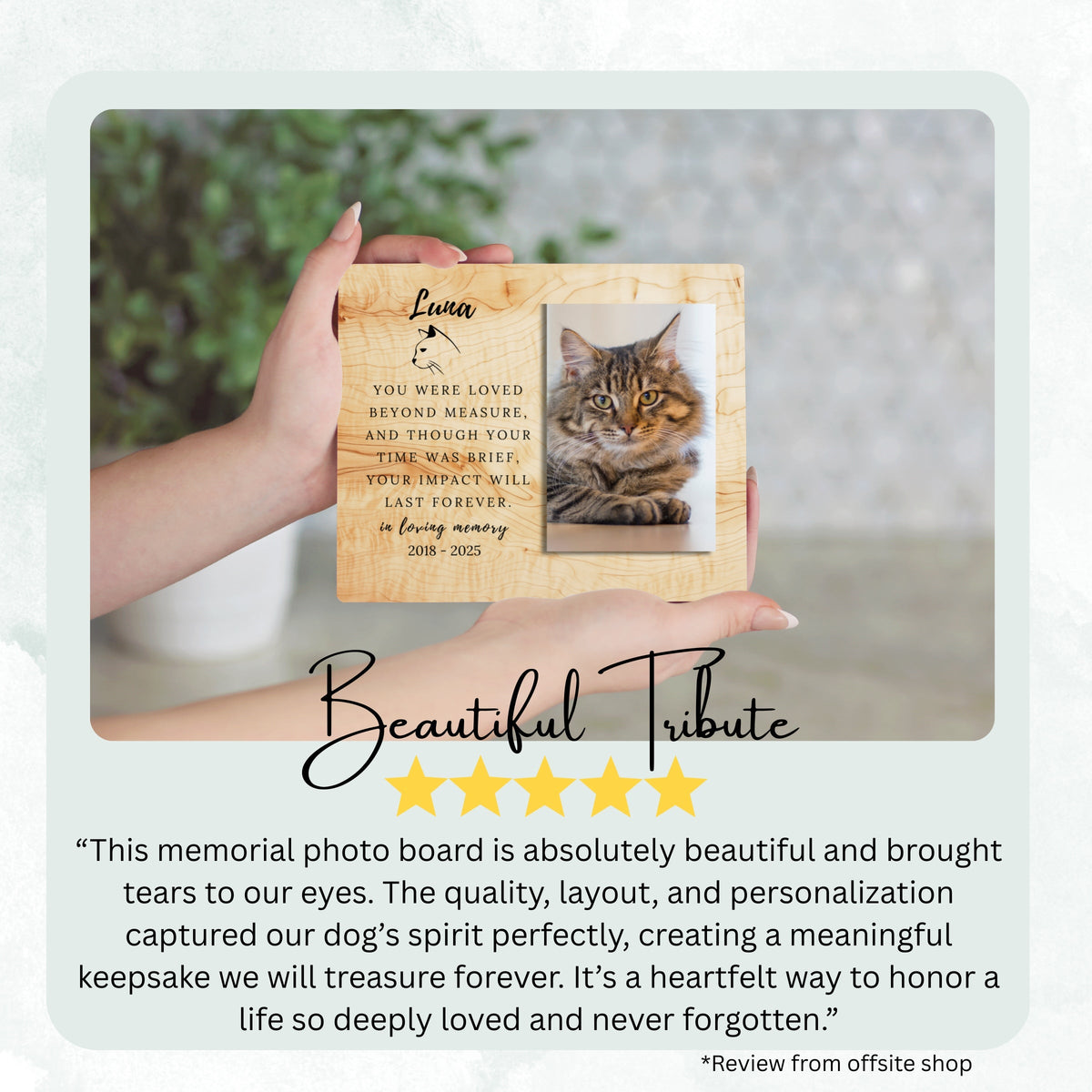 In Memory Gift, Personalized Pet Owner Photo Board, Custom Pet Owner Picture Board, Remembrance Photo Gift, Sympathy Photo Gift Custom Gift personalized photo board — image 8 of 13
