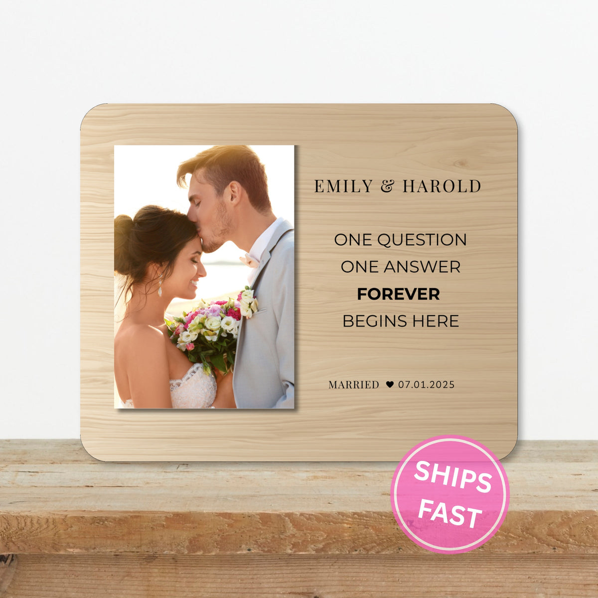 Wedding Keepsake, Personalized Couple Photo Board, Custom Couple Picture Board, Wedding Photo Keepsake, Wedding Personalized Photo Gift personalized photo board — image 2 of 13