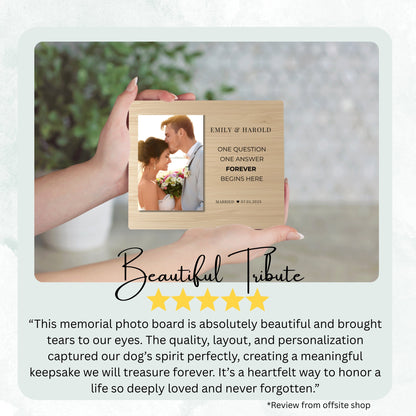 Wedding Keepsake, Personalized Couple Photo Board, Custom Couple Picture Board, Wedding Photo Keepsake, Wedding Personalized Photo Gift personalized photo board — image 8 of 13