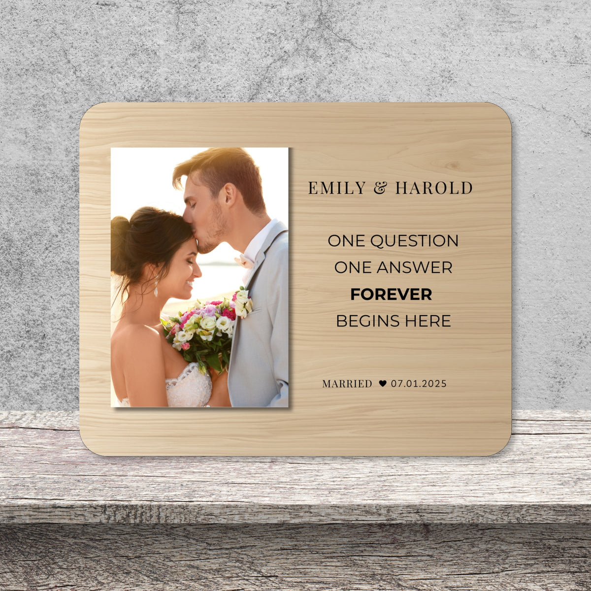 Wedding Keepsake, Personalized Couple Photo Board, Custom Couple Picture Board, Wedding Photo Keepsake, Wedding Personalized Photo Gift personalized photo board — image 9 of 13