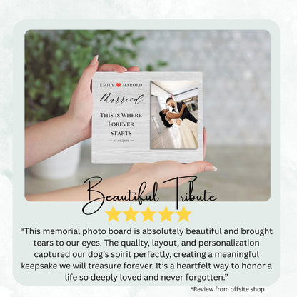 Wedding Gift, Personalized Couple Photo Board, Custom Couple Picture Board, Wedding Photo Keepsake, Wedding Personalized Photo Gift personalized photo board — image 8 of 13