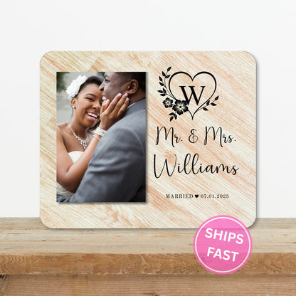 Couple Gift, Personalized Couple Photo Board, Custom Couple Picture Board, Wedding Photo Keepsake, Wedding Personalized Photo Gift personalized photo board — image 2 of 13