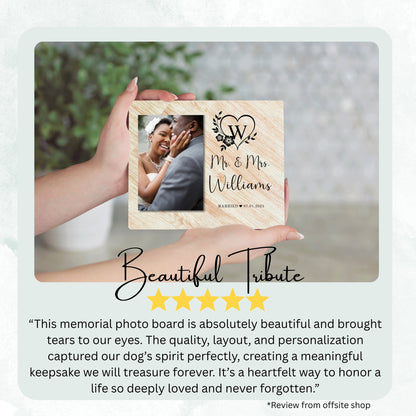 Couple Gift, Personalized Couple Photo Board, Custom Couple Picture Board, Wedding Photo Keepsake, Wedding Personalized Photo Gift personalized photo board — image 8 of 13