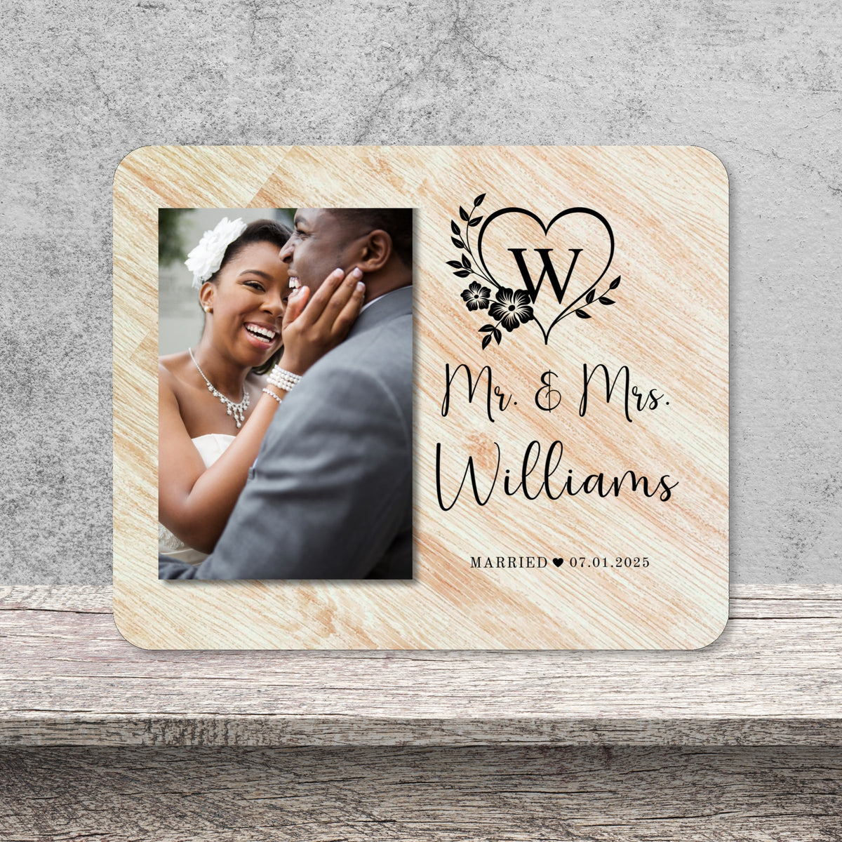 Couple Gift, Personalized Couple Photo Board, Custom Couple Picture Board, Wedding Photo Keepsake, Wedding Personalized Photo Gift personalized photo board — image 11 of 13