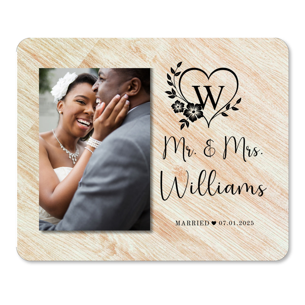 Couple Gift, Personalized Couple Photo Board, Custom Couple Picture Board, Wedding Photo Keepsake, Wedding Personalized Photo Gift personalized photo board — image 1 of 13