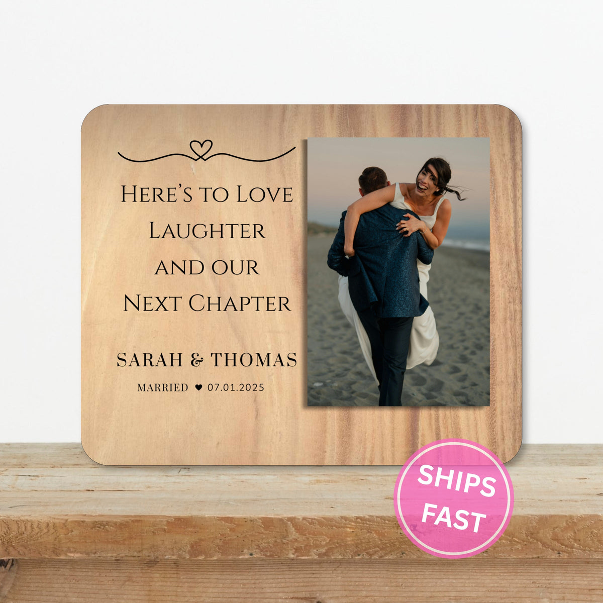 Marriage Gift, Personalized Couple Photo Board, Custom Couple Picture Board, Wedding Photo Keepsake, Wedding Personalized Photo Gift personalized photo board — image 2 of 13