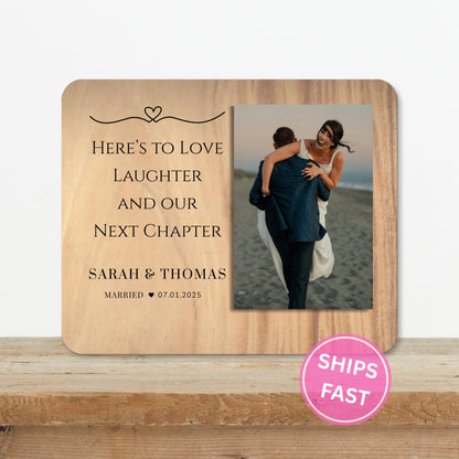 Marriage Gift, Personalized Couple Photo Board, Custom Couple Picture Board, Wedding Photo Keepsake, Wedding Personalized Photo Gift personalized photo board — image 2 of 13