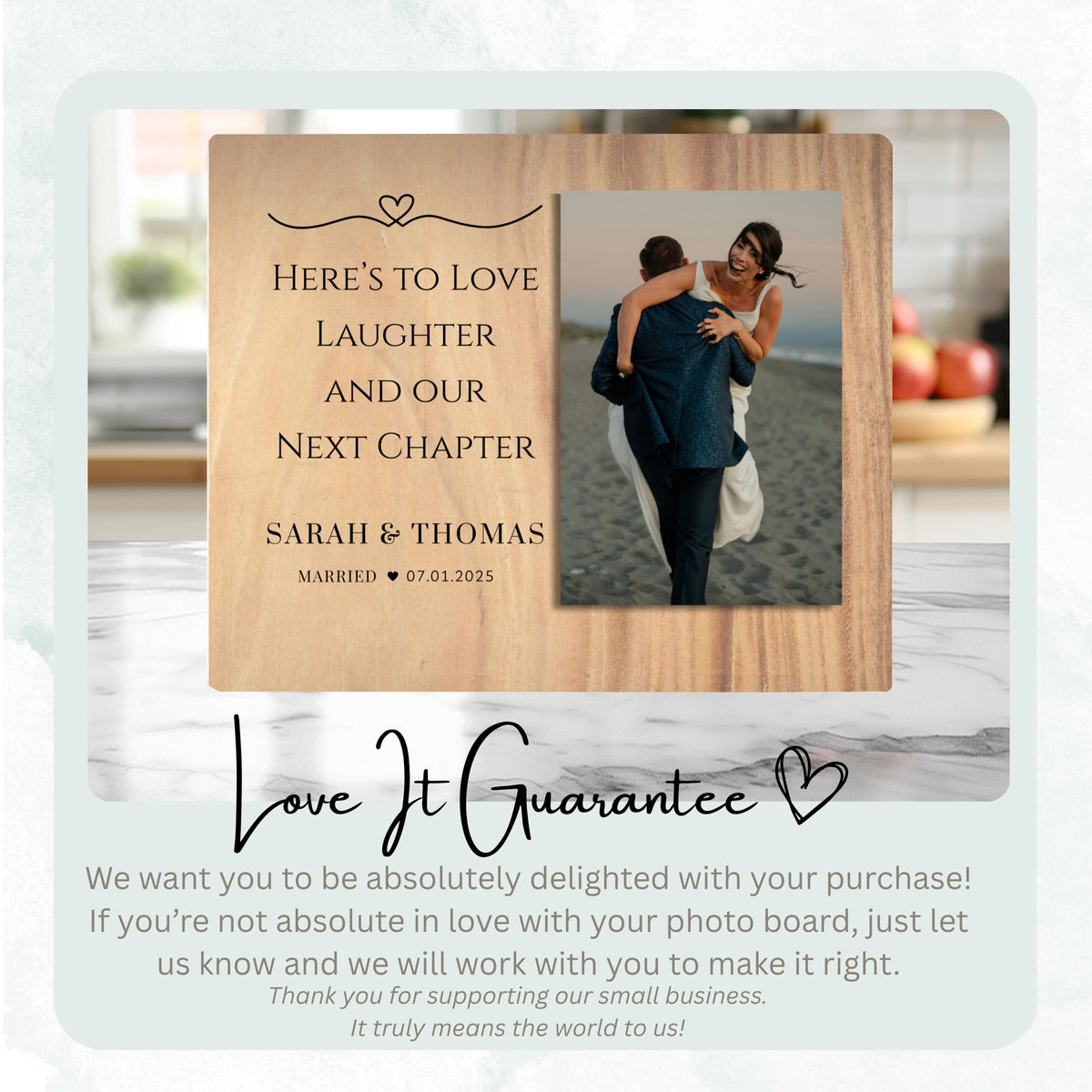Marriage Gift, Personalized Couple Photo Board, Custom Couple Picture Board, Wedding Photo Keepsake, Wedding Personalized Photo Gift personalized photo board — image 6 of 13