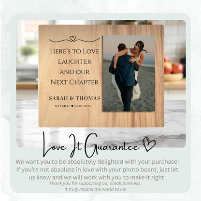 Marriage Gift, Personalized Couple Photo Board, Custom Couple Picture Board, Wedding Photo Keepsake, Wedding Personalized Photo Gift personalized photo board — image 6 of 13