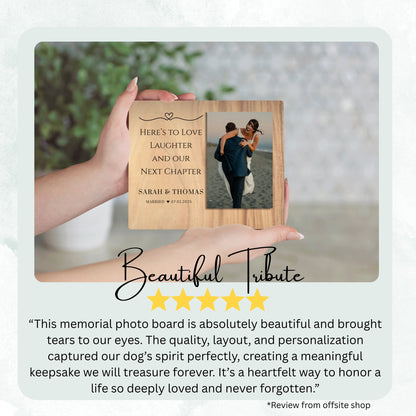Marriage Gift, Personalized Couple Photo Board, Custom Couple Picture Board, Wedding Photo Keepsake, Wedding Personalized Photo Gift personalized photo board — image 8 of 13