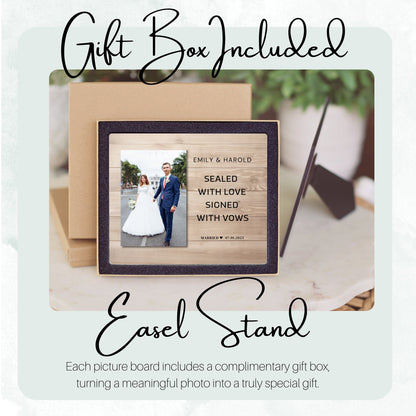 Anniversary Gift, Personalized Couple Photo Board, Custom Couple Picture Board, Wedding Photo Keepsake, Wedding Personalized Photo Gift personalized photo board — image 5 of 13