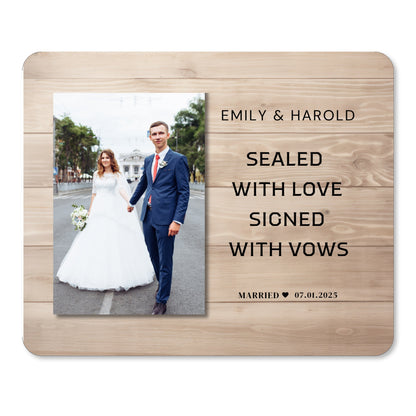 Anniversary Gift, Personalized Couple Photo Board, Custom Couple Picture Board, Wedding Photo Keepsake, Wedding Personalized Photo Gift personalized photo board — image 1 of 13