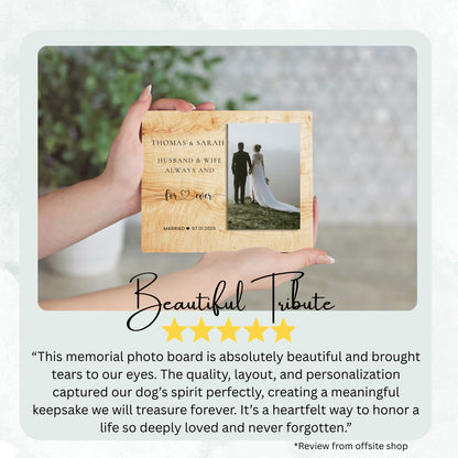 Bride And Groom Gift, Personalized Couple Photo Board, Custom Couple Picture Board, Wedding Photo Keepsake, Wedding Personalized Photo Gift personalized photo board — image 8 of 13