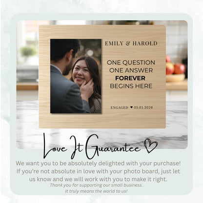 Photo Keepsake Gift, Personalized Couple Photo Board, Custom Couple Picture Board, Wedding Photo Keepsake, Engagement Family Memory Board personalized photo board — image 6 of 13