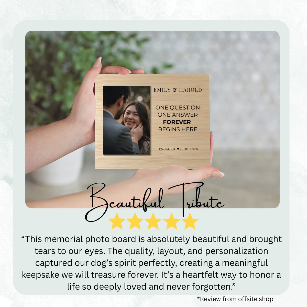 Photo Keepsake Gift, Personalized Couple Photo Board, Custom Couple Picture Board, Wedding Photo Keepsake, Engagement Family Memory Board personalized photo board — image 8 of 13