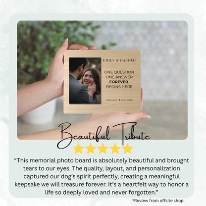 Photo Keepsake Gift, Personalized Couple Photo Board, Custom Couple Picture Board, Wedding Photo Keepsake, Engagement Family Memory Board personalized photo board — image 8 of 13