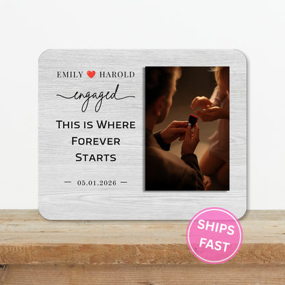 Wedding Gift, Personalized Couple Photo Board, Custom Couple Picture Board, Wedding Photo Keepsake, Engagement Personalized Photo Gift personalized photo board — image 2 of 13