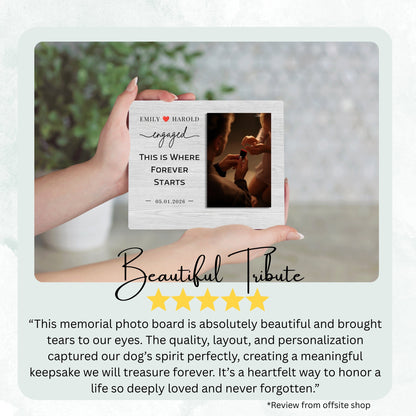 Wedding Gift, Personalized Couple Photo Board, Custom Couple Picture Board, Wedding Photo Keepsake, Engagement Personalized Photo Gift personalized photo board — image 8 of 13