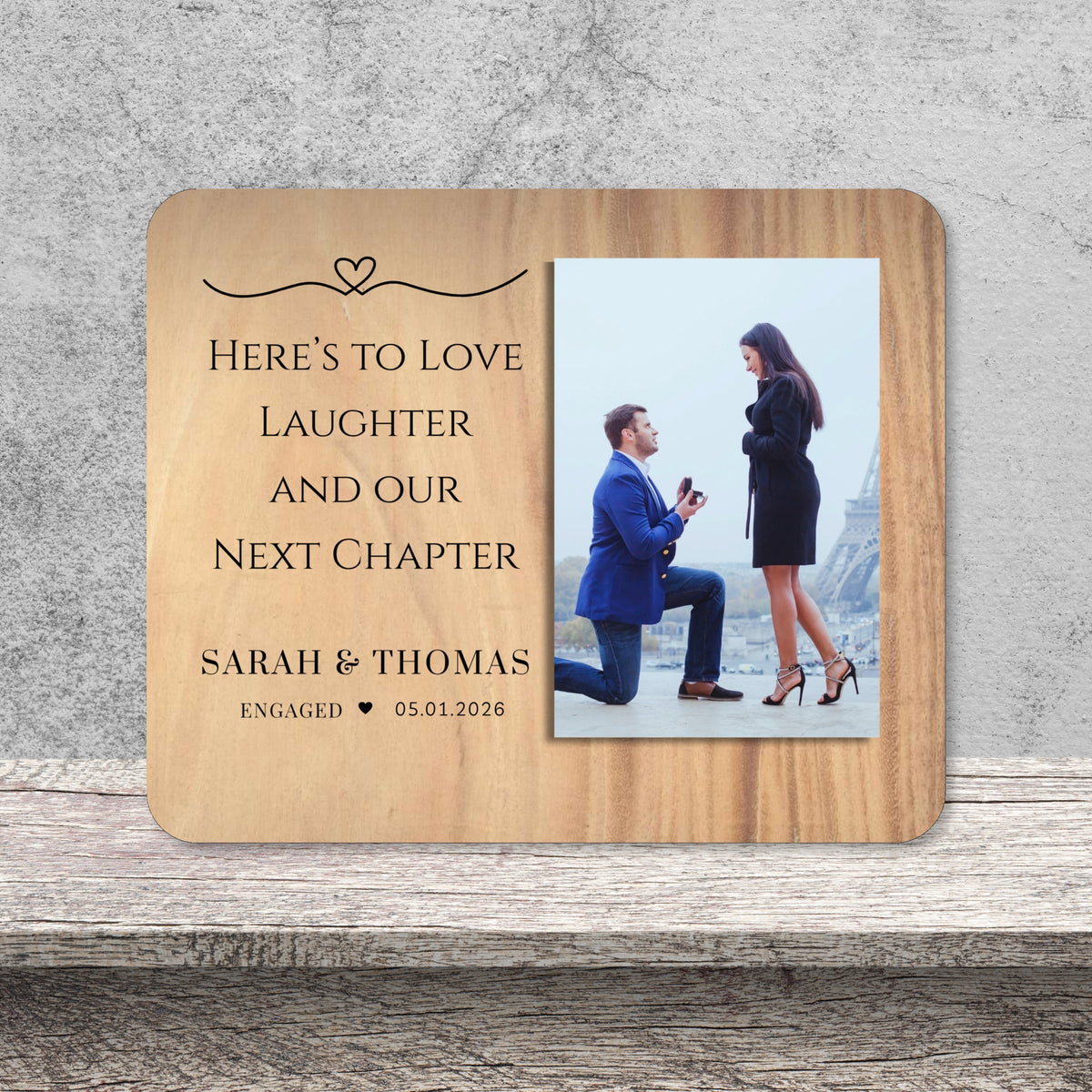 Wedding Gift, Personalized Couple Photo Board, Custom Couple Picture Board, Wedding Photo Keepsake, Engagement Personalized Photo Gift personalized photo board — image 12 of 13