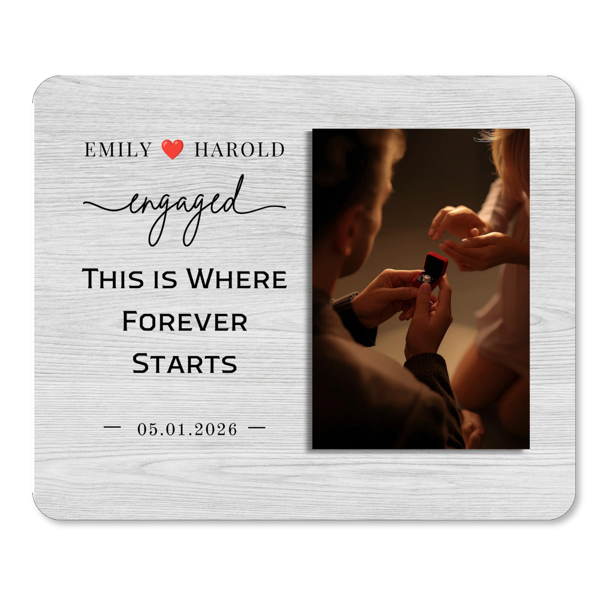 Wedding Gift, Personalized Couple Photo Board, Custom Couple Picture Board, Wedding Photo Keepsake, Engagement Personalized Photo Gift personalized photo board — image 1 of 13