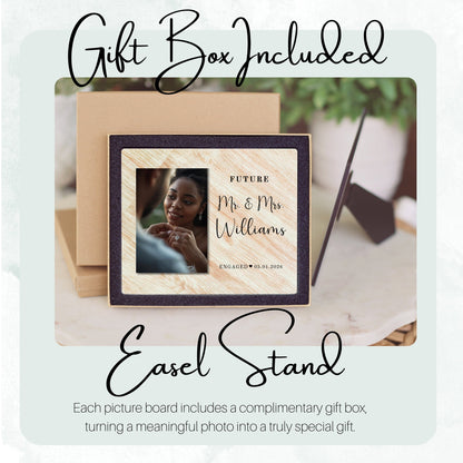 Engagment Gift, Personalized Couple Photo Board, Custom Couple Picture Board, Wedding Photo Keepsake, Engagement Personalized Photo Gift personalized photo board — image 5 of 13