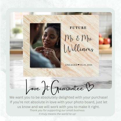 Engagment Gift, Personalized Couple Photo Board, Custom Couple Picture Board, Wedding Photo Keepsake, Engagement Personalized Photo Gift personalized photo board — image 6 of 13
