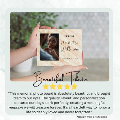 Engagment Gift, Personalized Couple Photo Board, Custom Couple Picture Board, Wedding Photo Keepsake, Engagement Personalized Photo Gift personalized photo board — image 8 of 13