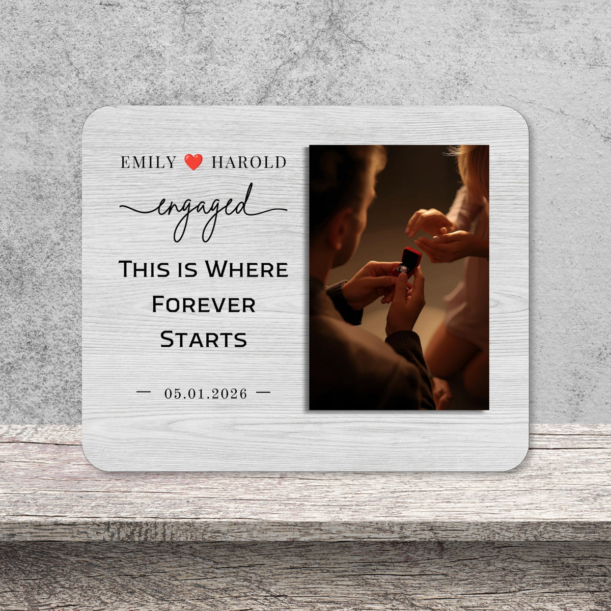 Engagment Gift, Personalized Couple Photo Board, Custom Couple Picture Board, Wedding Photo Keepsake, Engagement Personalized Photo Gift personalized photo board — image 10 of 13
