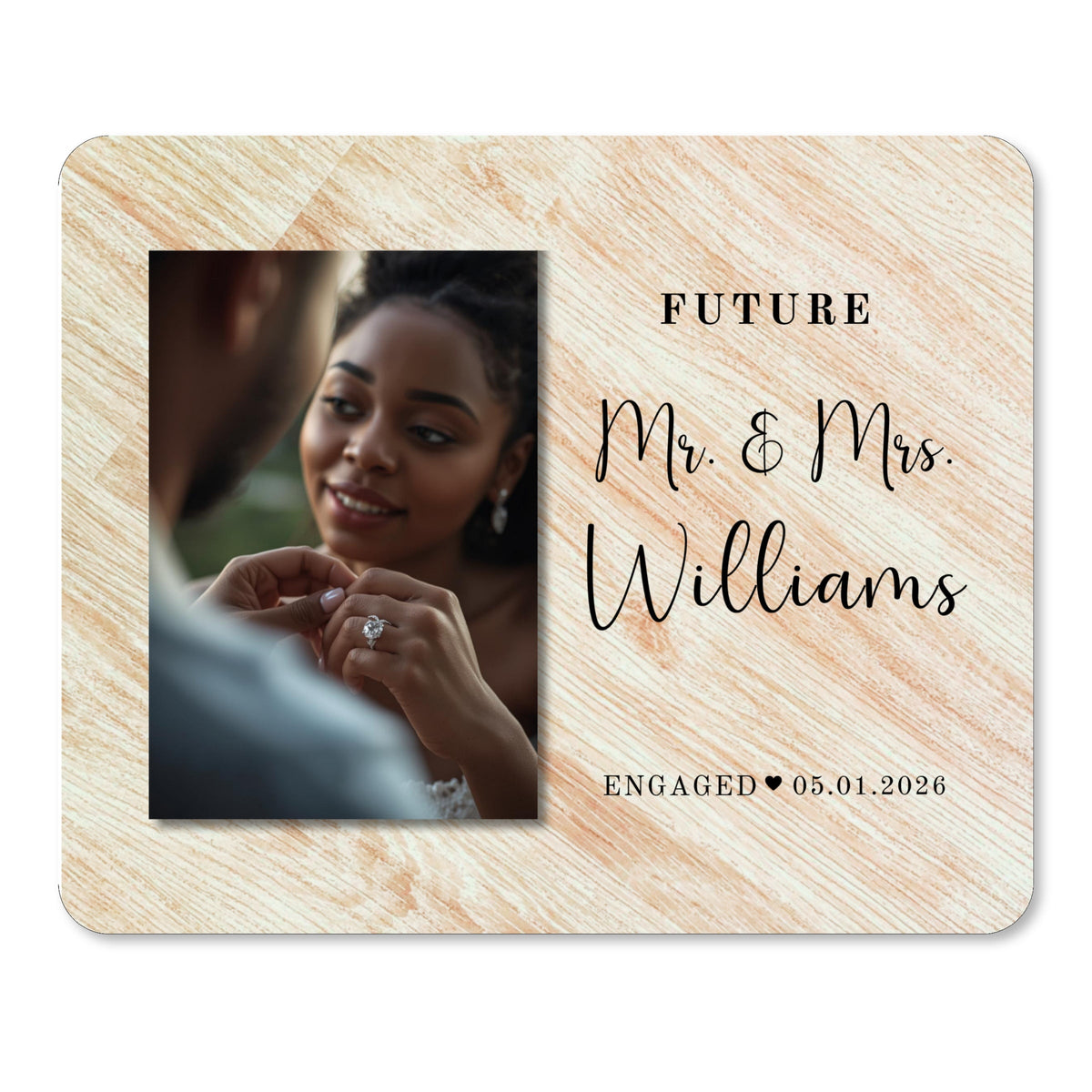 Engagment Gift, Personalized Couple Photo Board, Custom Couple Picture Board, Wedding Photo Keepsake, Engagement Personalized Photo Gift personalized photo board — image 1 of 13